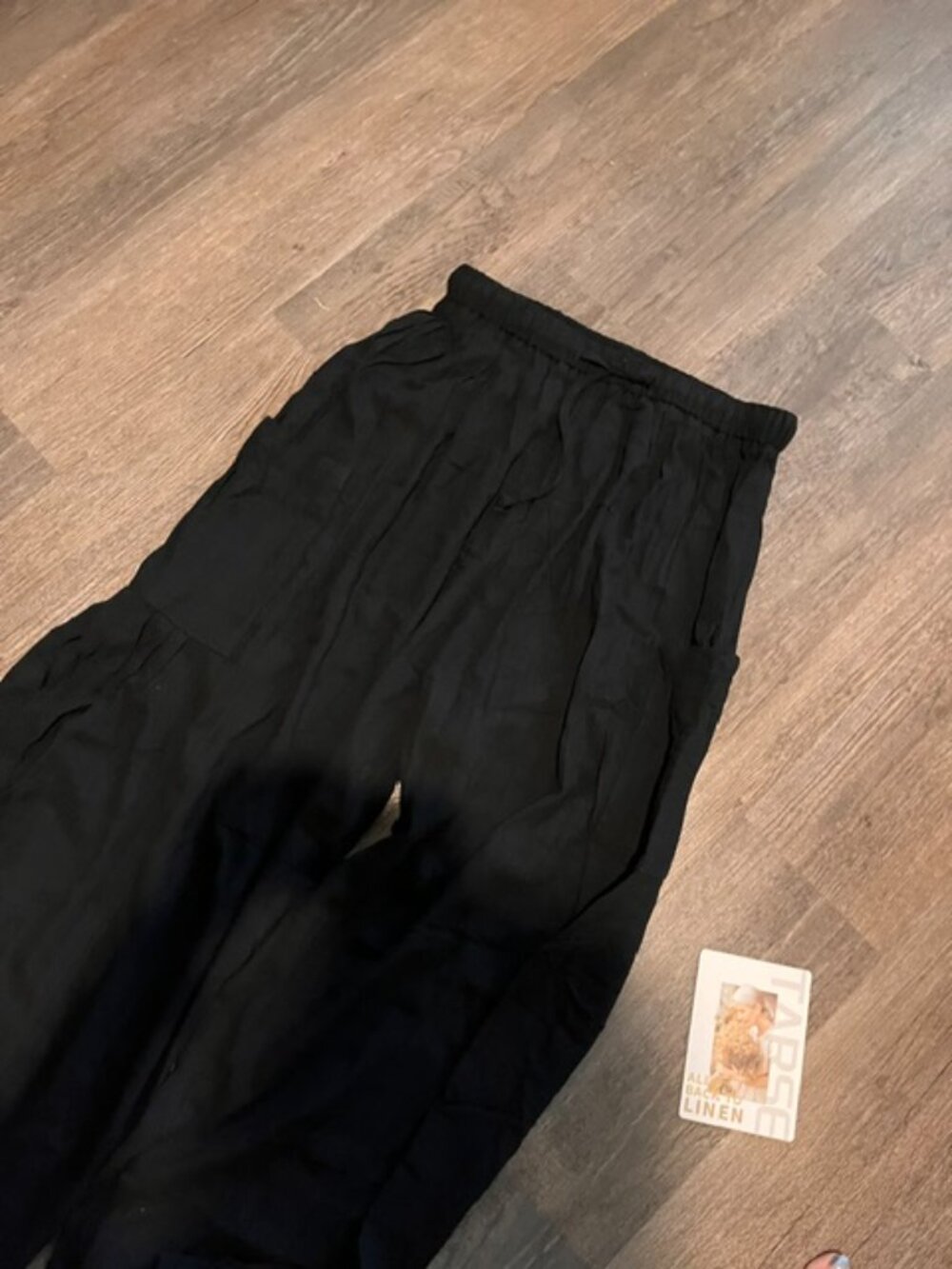 Tarse Wide Leg Linen Pants L